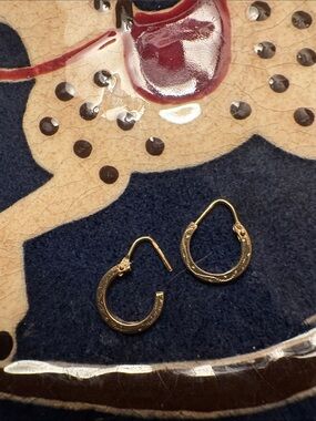 18k gold teeny tiny hoop earrings